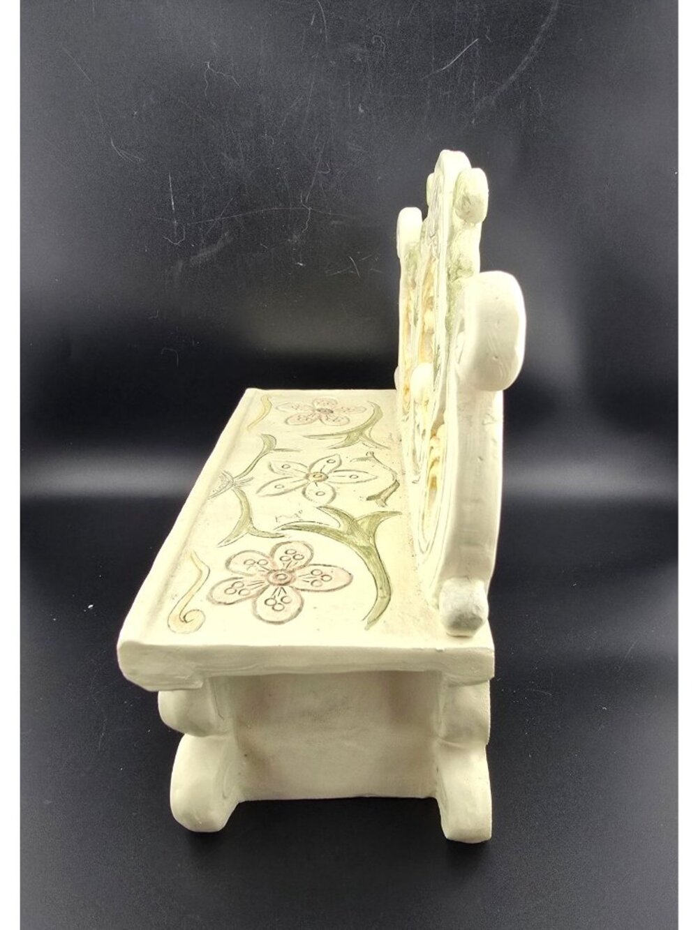 French Filigree Petite Doll Display Bench Hand-Painted - Picture 5 of 14